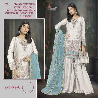 Shree K 5498 Organza Buy party wear salwar kameez online