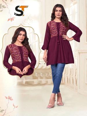 Shree salasar reyon with embroidery indian kurti manufacturer