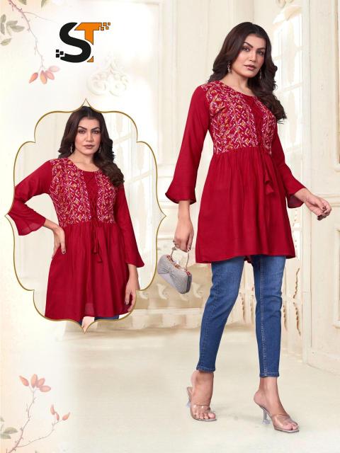 Shree salasar reyon with embroidery indian kurti manufacturer