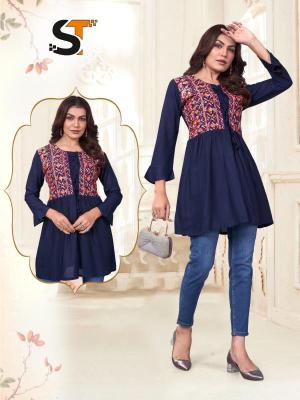 Shree salasar reyon with embroidery indian kurti manufacturer
