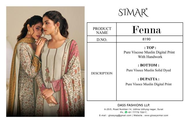 Simar glossy fenna Dress materials wholesalers in India 
