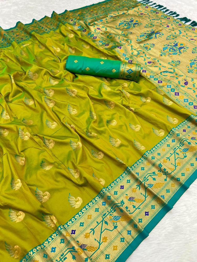 Sparkal paithani soft silk meenakari peacock Buy sarees online at wholesale price