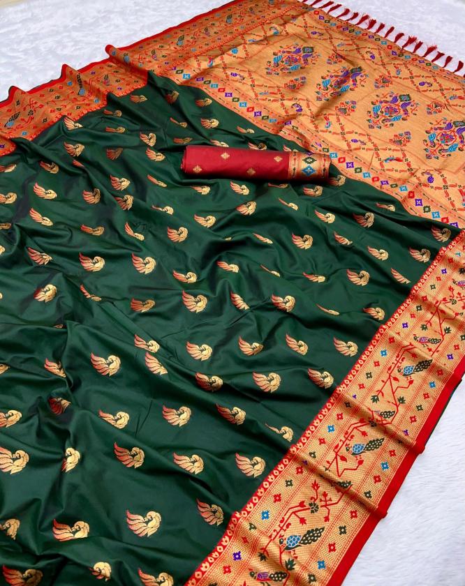 Sparkal paithani soft silk meenakari peacock Buy sarees online at wholesale price