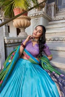 square box Tussar Silk lehenga wholesale market delhi