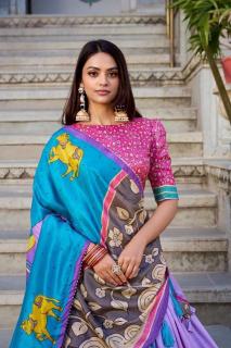 square box Tussar Silk lehenga wholesale market delhi