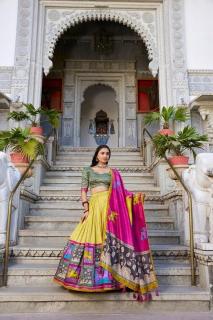 square box Tussar Silk lehenga wholesale market delhi