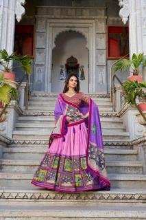 square box Tussar Silk lehenga wholesale market delhi