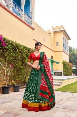 Tussar Silk Printed Heavy work Premium quality lehenga choli suppliers