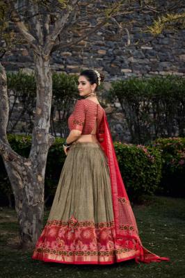 Tussar Silk Printed Heavy work Premium quality lehenga choli suppliers