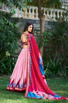Tussar Silk Printed Heavy work Premium quality lehenga choli suppliers