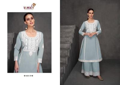 Vamika fiza viscos roman silk salwar suit manufacturers in Gujarat
