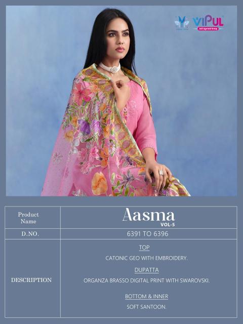 Vipul aasma vol 5 Dress material manufacturers in Mumbai