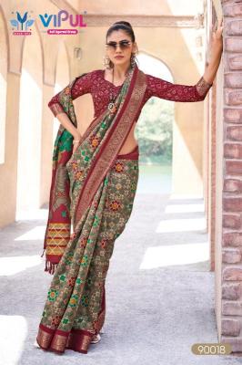 Vipul kashmir Latest Party wear saree wholesale suppliers in India