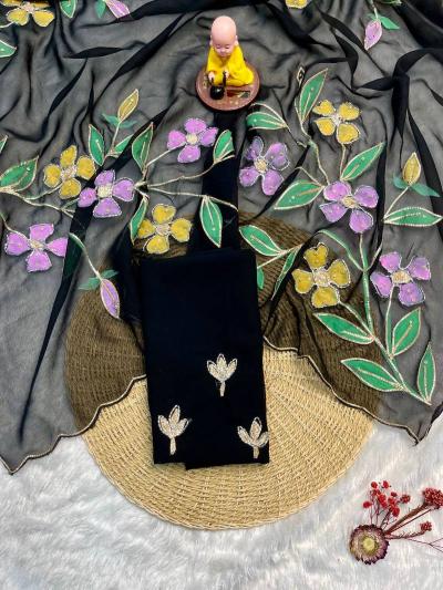 Vt 753 T Georgette Flower Printed Affordable sarees in Hyderabad