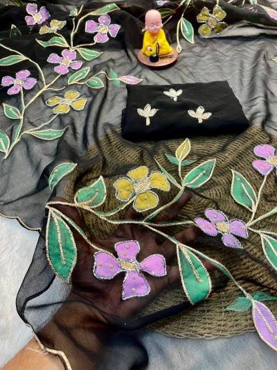 Vt 753 T Georgette Flower Printed Affordable sarees in Hyderabad