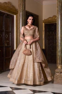Wedding Collection Gold Crush Customized lehenga choli manufacturers