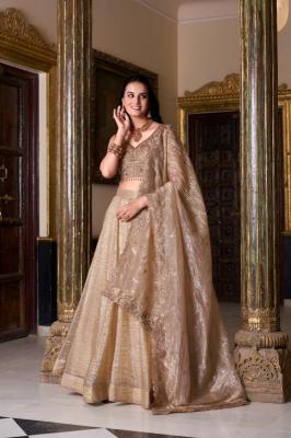 Wedding Collection Gold Crush Customized lehenga choli manufacturers