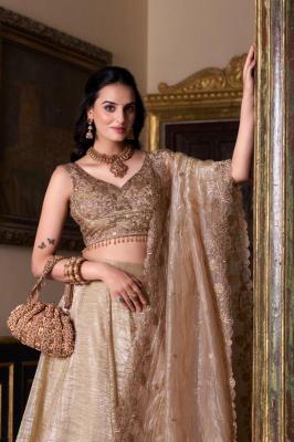 Wedding Collection Gold Crush Customized lehenga choli manufacturers