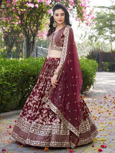 Zeel Clothing Dola Silk Jacquard lehenga wholesale in hyderabad