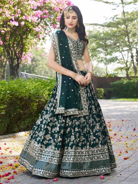 Zeel Clothing Dola Silk Jacquard lehenga wholesale in hyderabad