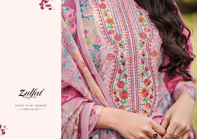 Zulfat designer suits gulnaaz vol 6 Designer dress materials at wholesale price