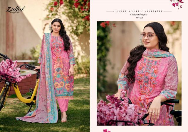Zulfat designer suits gulnaaz vol 6 Designer dress materials at wholesale price