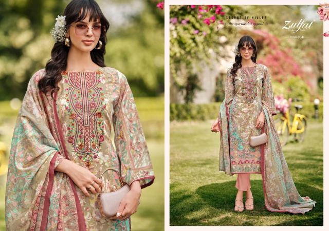 Zulfat designer suits gulnaaz vol 6 Designer dress materials at wholesale price