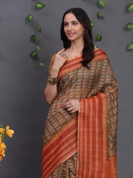 Akshara bhagalpuri tussar art silk Bulk saree suppliers