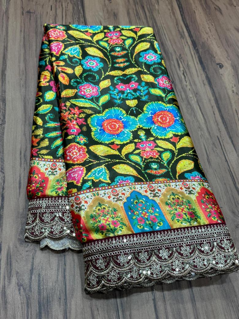 Akshara gajji silk pashmina print Saree manufacturers in India