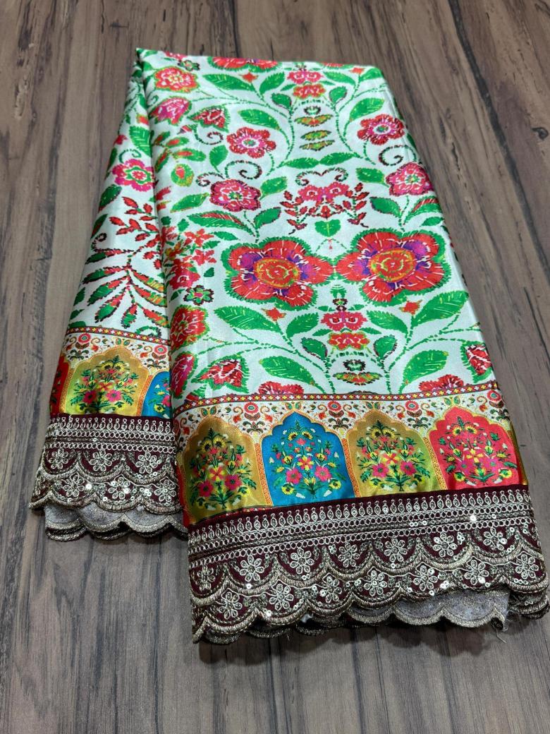 Akshara gajji silk pashmina print Saree manufacturers in India