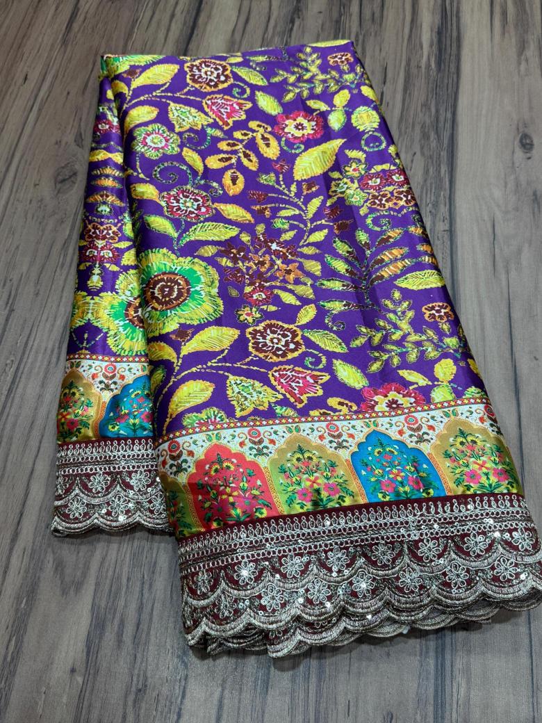 Akshara gajji silk pashmina print Saree manufacturers in India