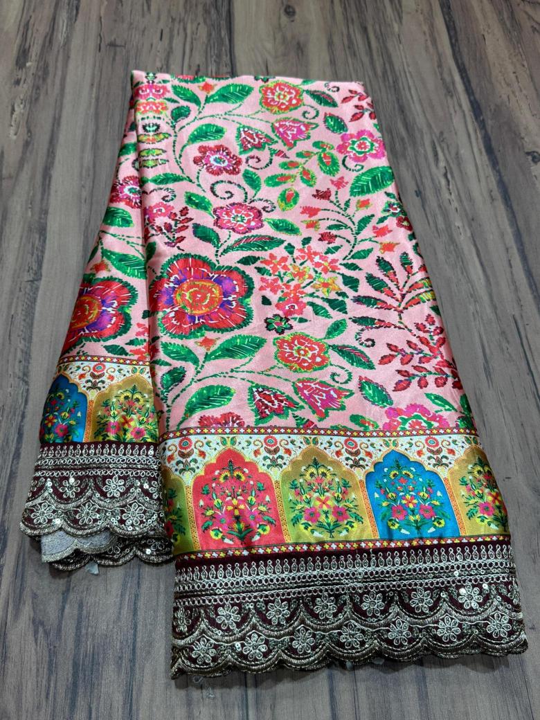 Akshara gajji silk pashmina print Saree manufacturers in India