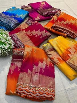 Akshara khadi georgette silk  Saree manufacturers in Mumbai