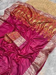 Akshara russian cotton silk Bulk Saree Suppliers in Ahmedabad
