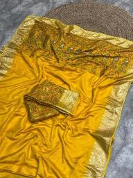 Akshara russian cotton silk Bulk Saree Suppliers in Ahmedabad