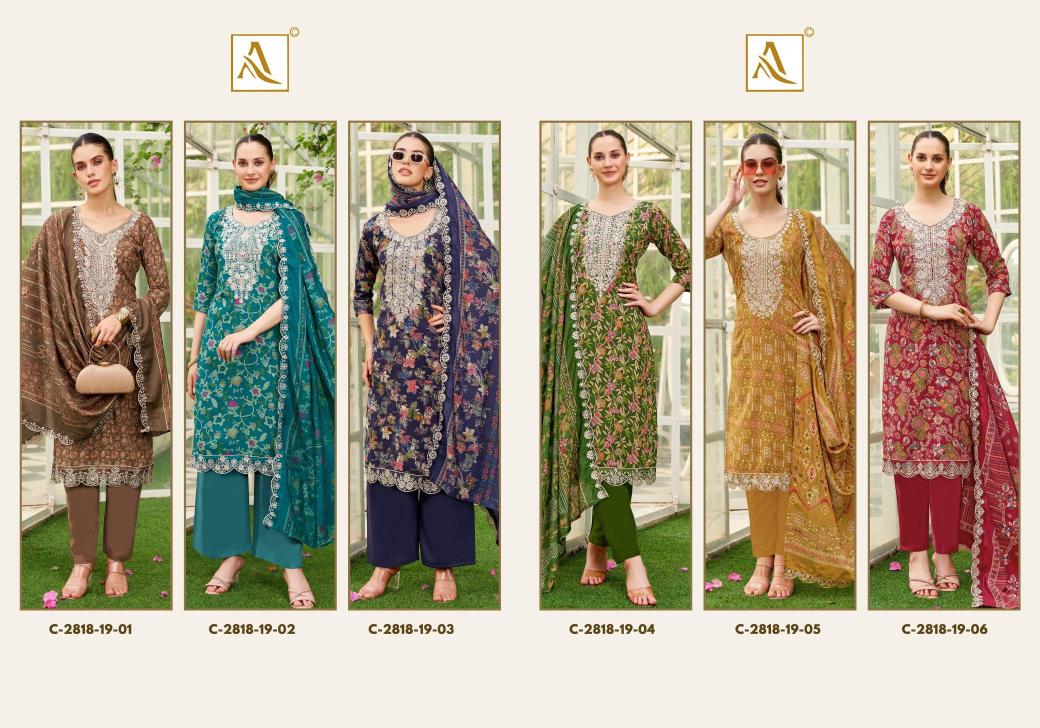 Alok suit black diamond 12 Online dress material shopping