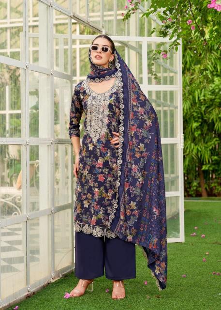 Alok suit black diamond 12 Online dress material shopping