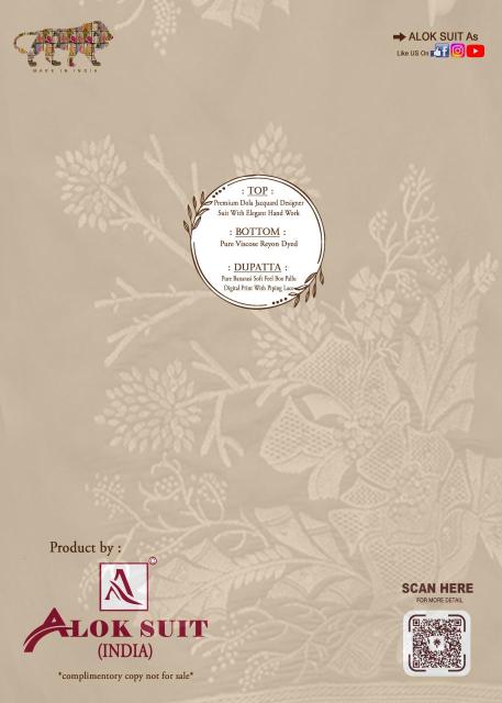 Alok suit falsafaa 18 Dress material wholesale market in India