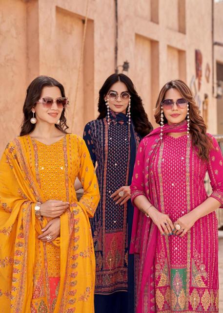 Alok suit kajal 3 Wholesale dress material market