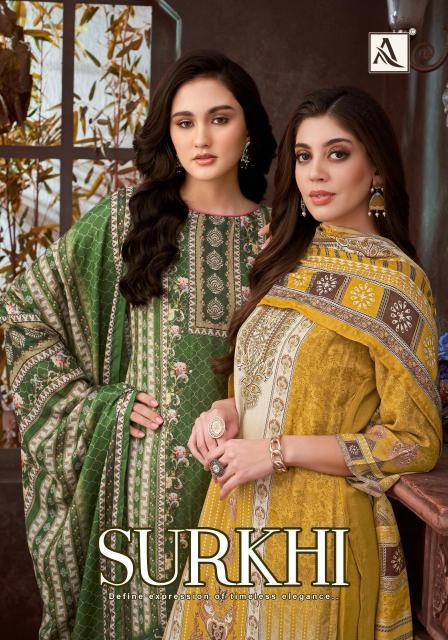Alok suit surkhi Dress material wholesale price list