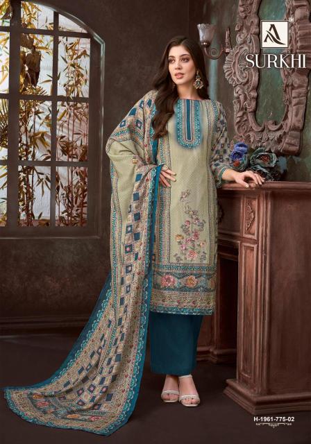 Alok suit surkhi Dress material wholesale price list