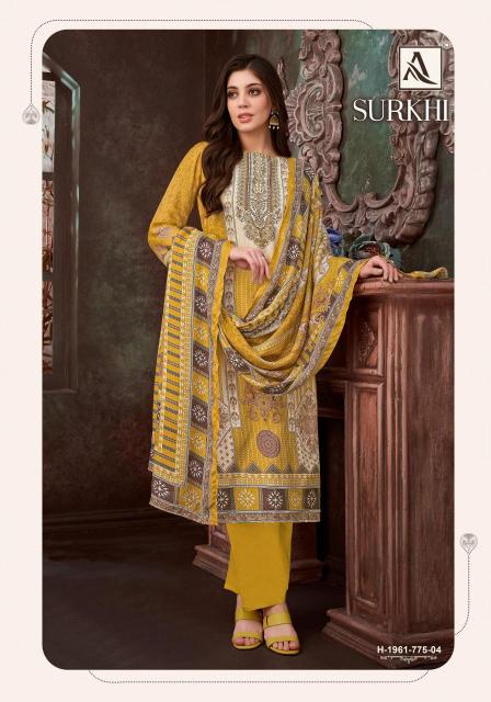 Alok suit surkhi Dress material wholesale price list