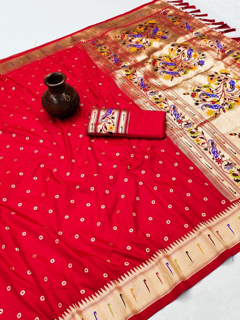 Anupama bindi paithani soft silk Bulk saree suppliers