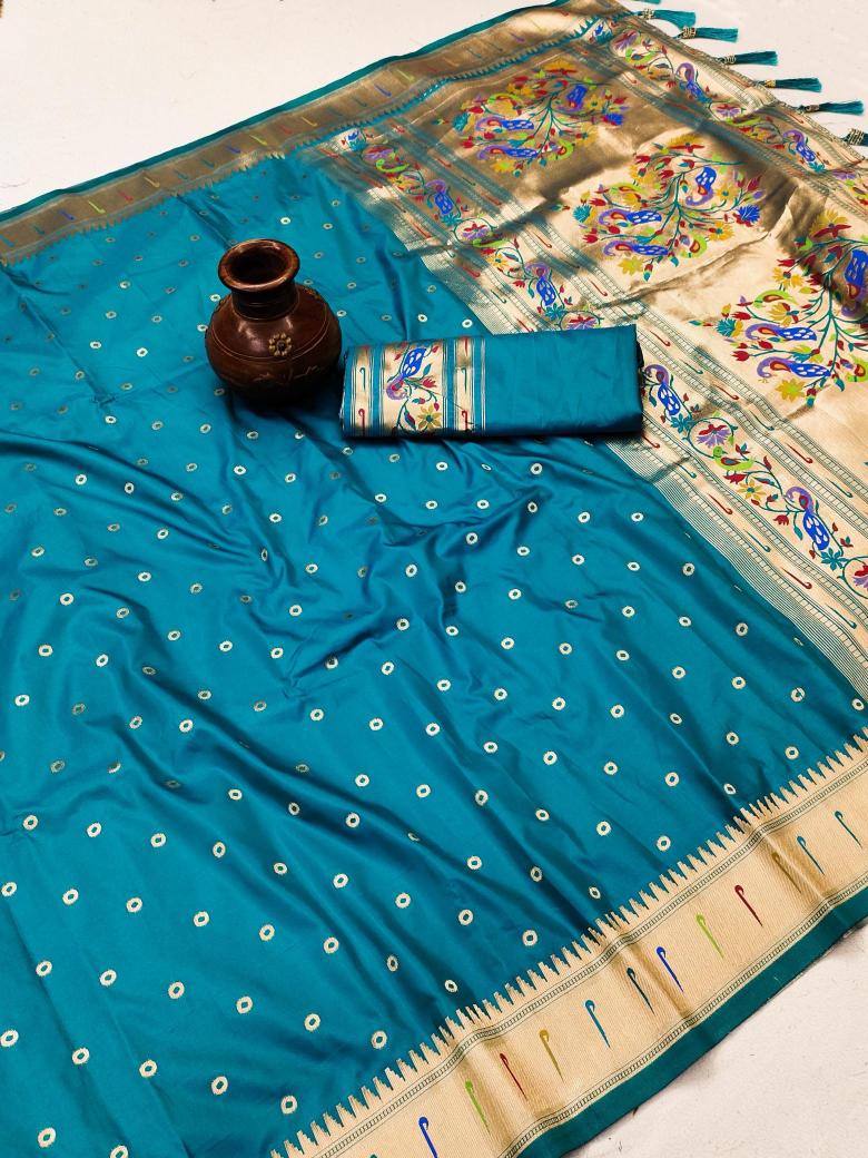 Anupama bindi paithani soft silk Bulk saree suppliers