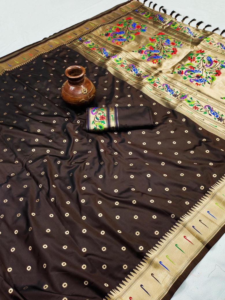 Anupama bindi paithani soft silk Bulk saree suppliers