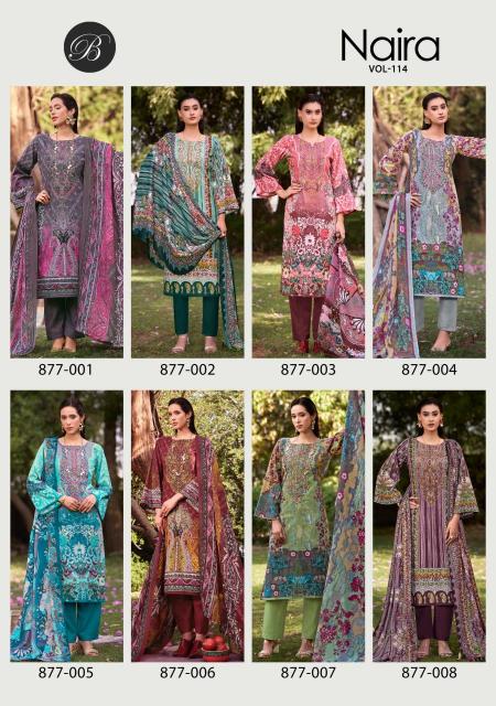 Belliza designer studio naira vol 114 Surat dress material market