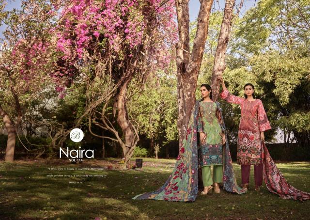 Belliza designer studio naira vol 114 Surat dress material market