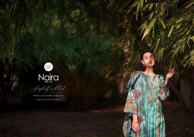 Belliza designer studio naira vol 114 Surat dress material market