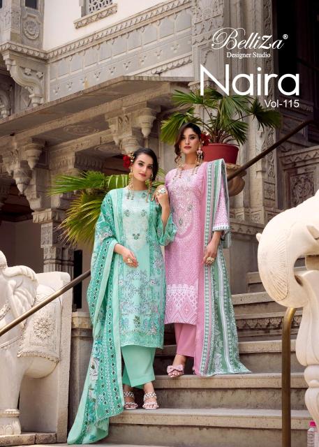 Belliza naira vol 115 Mumbai dress material market