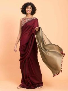Blousewala khadi cotton Saree Wholesale suppliers